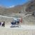 Helicopter landing near Muktinath Temple